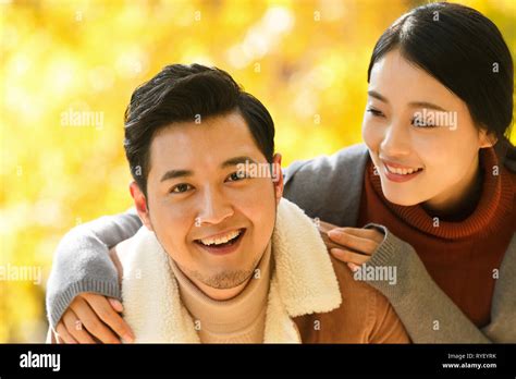 Happy Couples In The Outdoors Stock Photo Alamy