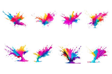 Colorful Paint Splatter Ink Splash Graphic By Pixeness · Creative Fabrica