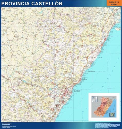 Mapa Provincia Castellon Magnetico Digital Maps Netmaps Uk Vector