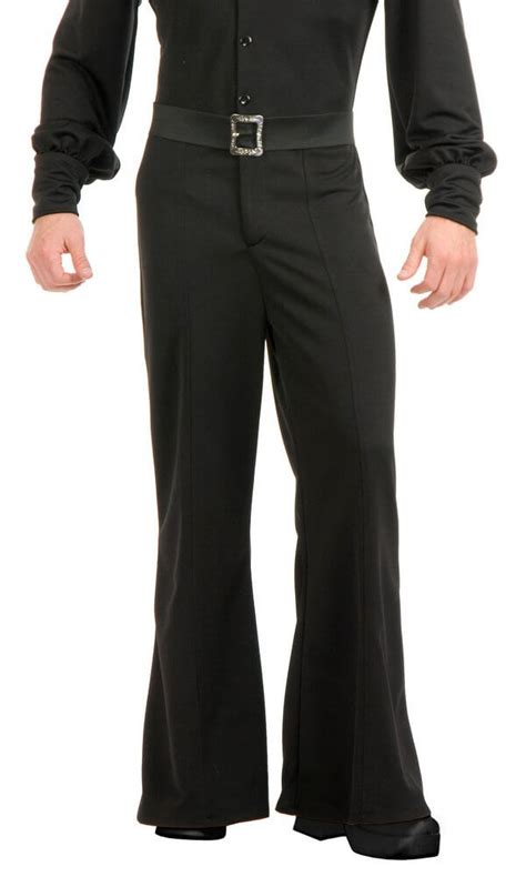 Deluxe Adult Black Bell Bottom Disco Pants Candy Apple Costumes 60