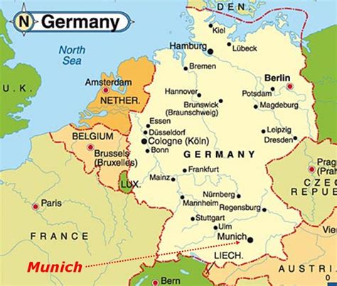 Munich Map Europe Map Of Munich Europe Bavaria Germany