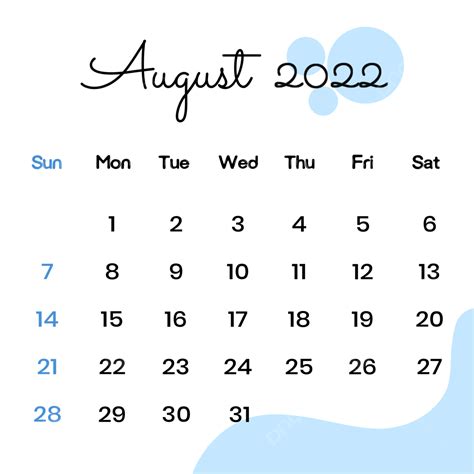 Gambar Kalender Agustus 2022 Dengan Latar Belakang Abstrak Estetika