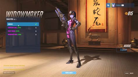Overwatch Widowmaker Skins Emotes Poses And Intros Youtube