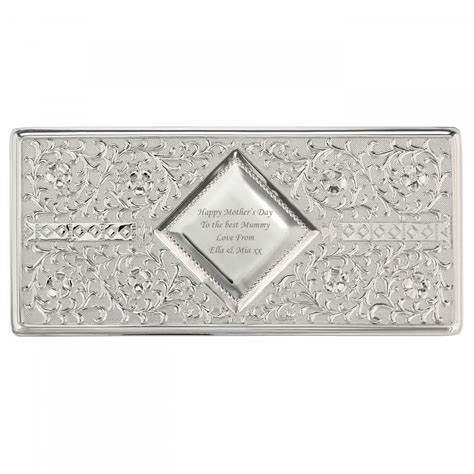 Personalised Antique Silver Plated Jewellery Box Keepsake Box