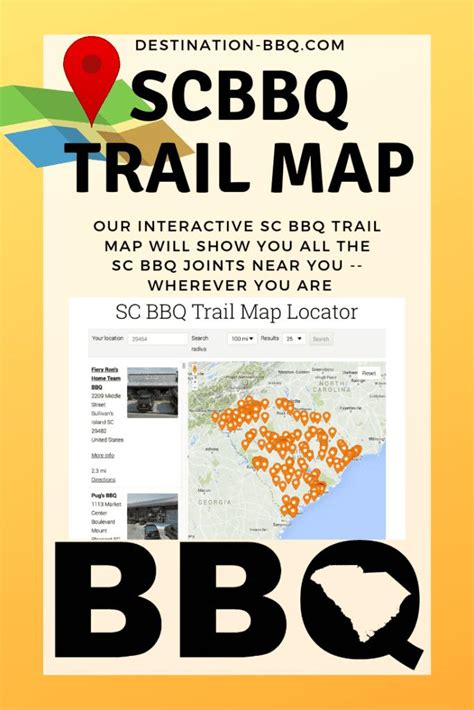 Sc Bbq Trail Map Find Sc Bbq Restaurants Near You Destination Bbq