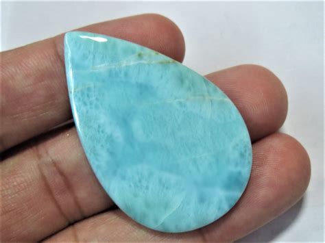 Large 47mm Natural Rare Dominican Republic Larimar Gemstone Etsy