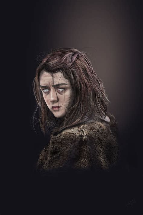 Arya Stark • By Isaias Rtello Arya Stark Arya Stark Art Game Of