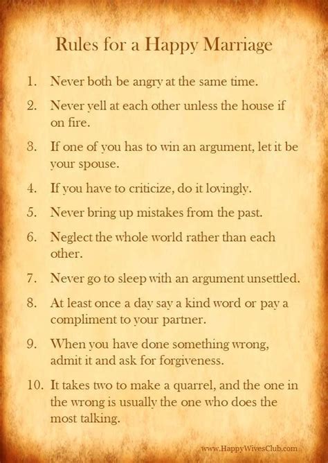 💑 Rules For A Happy Marriage 💑 Musely