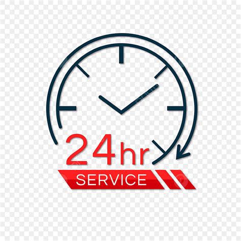 24 Hour Clock Clipart Transparent Background Simple 24 Hour Service
