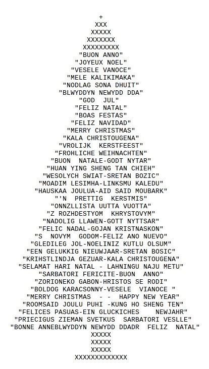 Ascii Christmas Tree Noël Et Nouvel An Ascii Art Christmas Tree