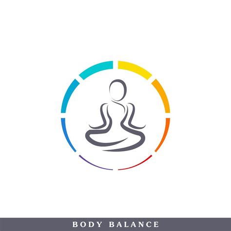 Body Balance Of Fitness And Wellness Vector Logo Design Template