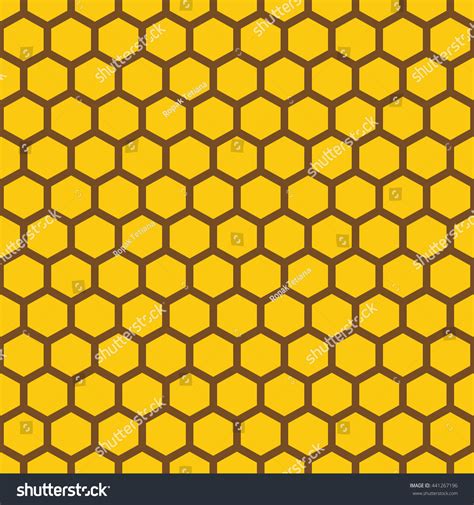 Honeycomb Seamless Patternvector Illustrationhexagonal Cell Texture
