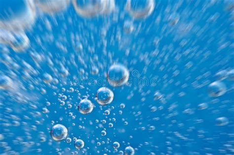 Water Movement Of Air Bubbles Blue Beautiful Abstract Underwater