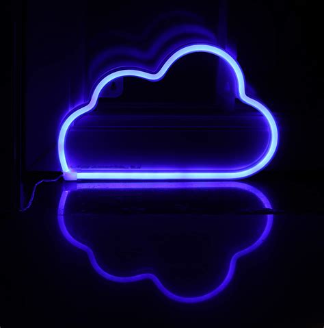 Neon Blue Cloud Logo Ubicaciondepersonascdmxgobmx