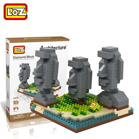 Loz 9378 Building Series Architecure Easter Island 3d Diy