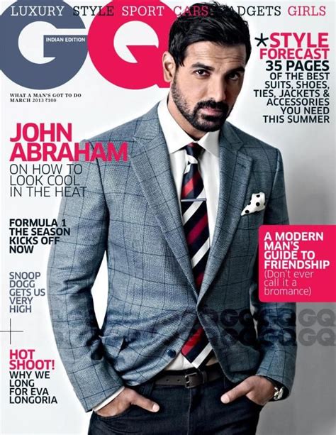 John Abraham On The Cover Of Gq India March 2013 John Abraham Gq