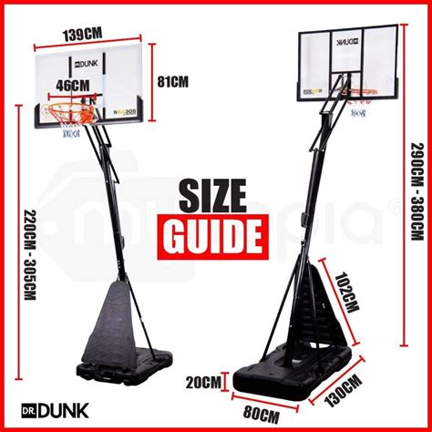 Drdunk Basketball Hoop Stand System Height Adjustable Portable Net