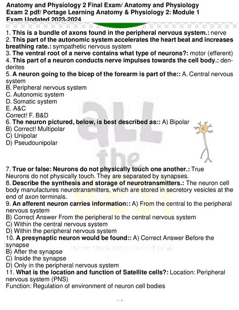 Anatomy And Physiology 2 Final Exam Anatomy And Physiology Exam 2 Pdf