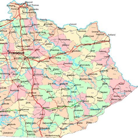 Online Map Of Eastern Kentucky