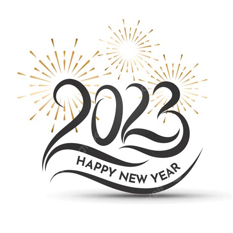 2023 Happy New Year Celebration Blast Vector Typography Font 2023 New