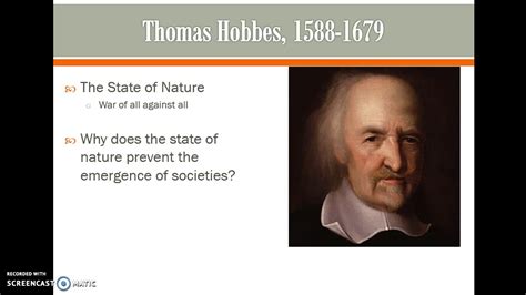 Hobbes And The State Of Nature Youtube