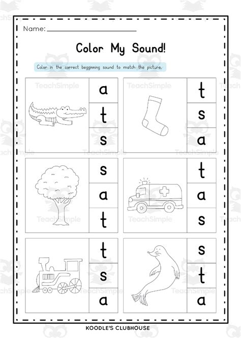 50 Phonics Exercise Sheets Sat By Teach Simple