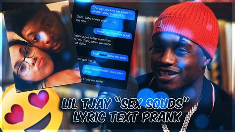 Lil Tjay “sex Sounds” Lyric Text Prank On Girlfriend Youtube