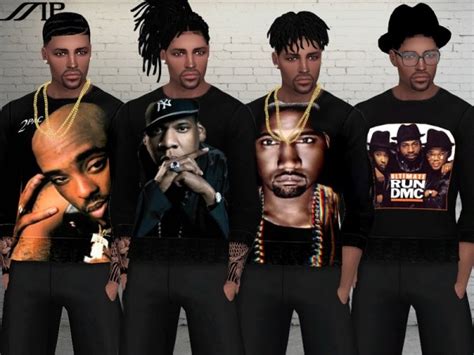 The Sims Resource Famous Rappers T Shirt By Marty P Sims 4 Downloads