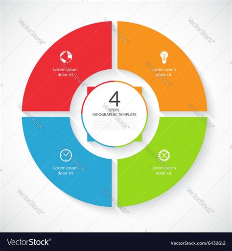 Infographic Circle Template Royalty Free Vector Image