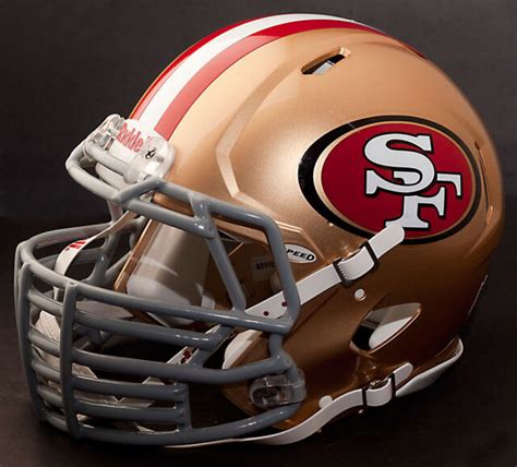 San Francisco 49ers Nfl Riddell Speed Football Helmet W Big Grill