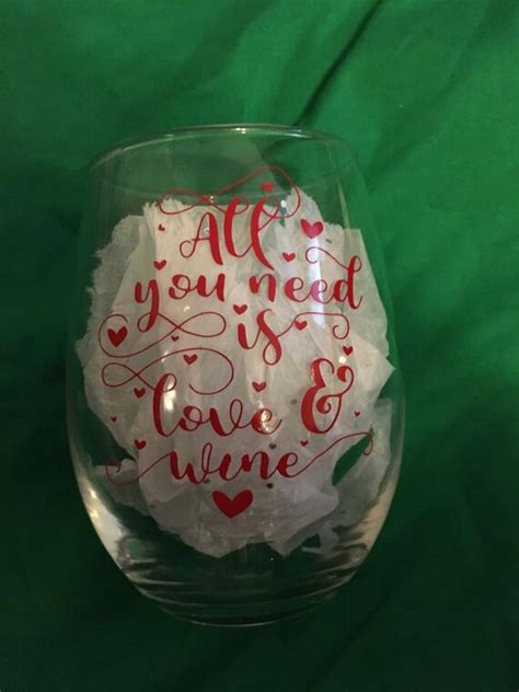 Valentine S Wine Glass Stemless Wine Glass Valentines