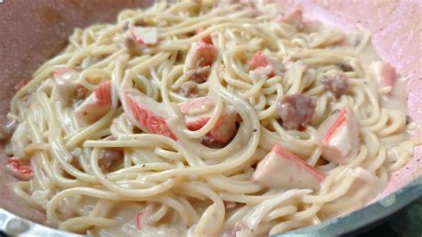 Spaghetti Carbonara Simple Tak Cukup Bahan Tapi Sedap Youtube