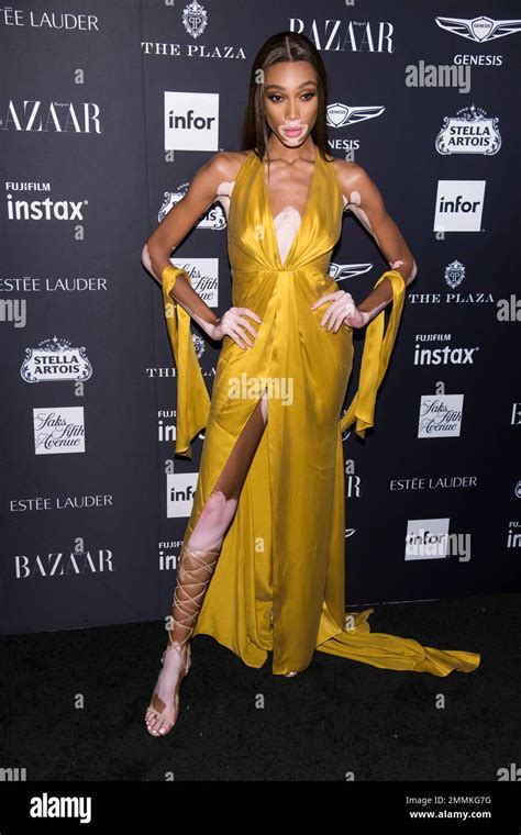 Winnie Harlow Attends The Harpers Bazaar Icons By Carine Roitfeld