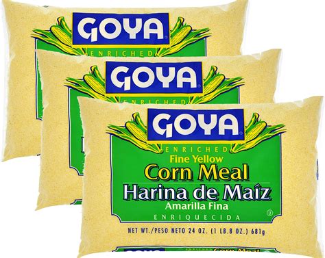 Goya Harina De Maiz Amarilla Fina 24 Oz Yellow Corn Meal Pack Of 3