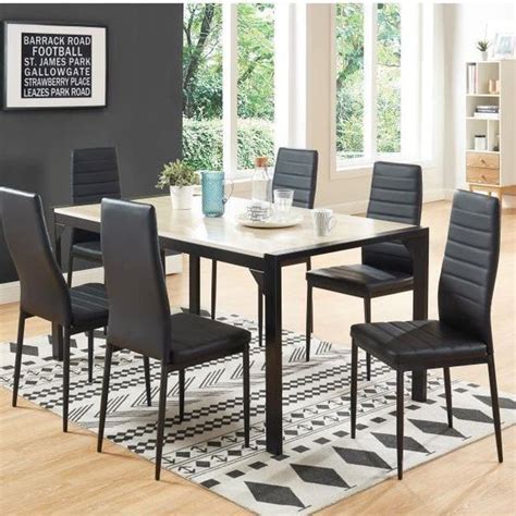 dining room chairs set of 6 leather upholstered kd structured living and home