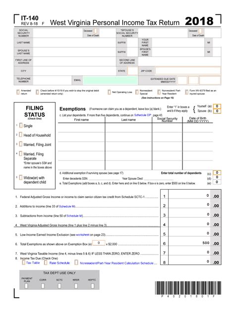 Wv State Tax Forms Fill Out And Sign Printable Pdf Template
