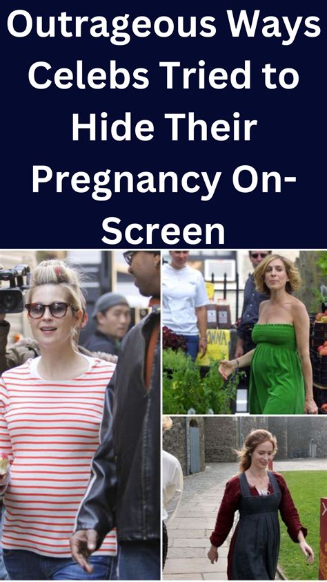 Outrageous Ways Celebs Tried To Hide Their Pregnancy On Screen Celebs Celebrities Humor