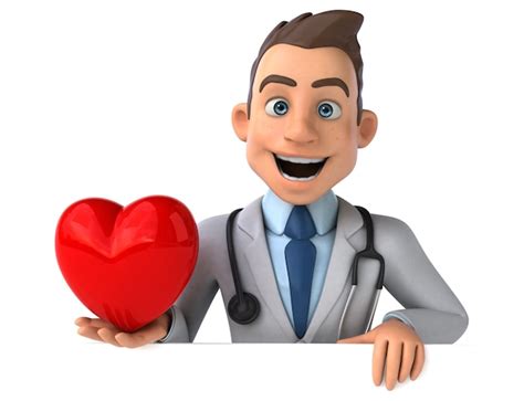 Premium Photo Fun Doctor Holding A Red Heart