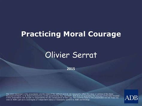 Practicing Moral Courage