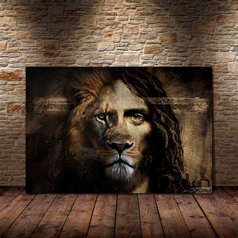 God Jesus Lion Face Canvas The Perfect Combination Canvas Jesus And