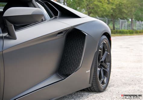 Photo Of The Day Matte Black Lamborghini Aventador At Lamborghini Palm