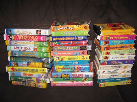 Cartoons Of Kids Vhs Lot Tapes Movies