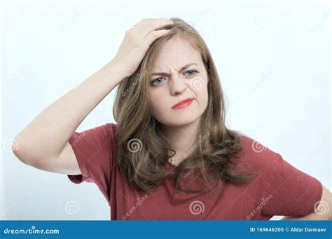puzzled confused shocked girlfriend trying understand what this means spread hands sideways
