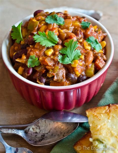 Easy Vegetarian Chili Recipe The Endless Meal