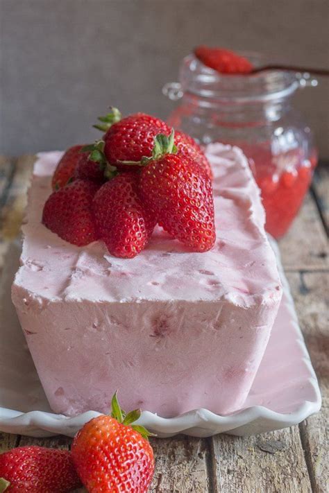 A Fast And Easy No Bake Dessert Creamy Strawberry Semifreddo Made