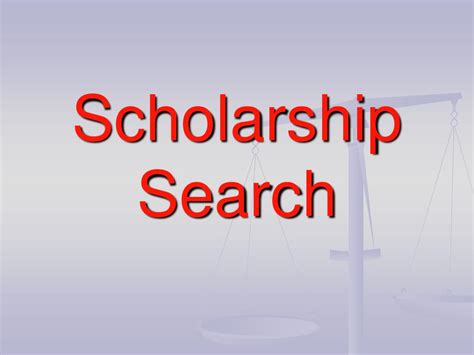 Ppt Scholarship Search Powerpoint Presentation Free Download Id120446