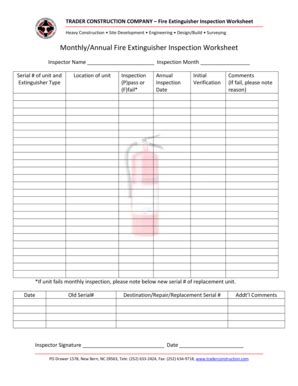 Portable fire extinguisher inspection is extremely important for the protection of businesses and homes — especially since osha and fire codes require specific procedures when it comes to. Fire Extinguisher Inspection Report Form : Monthly Fire ...