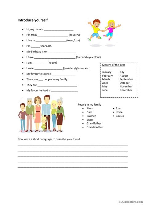 introduce yourself english esl worksheets pdf and doc