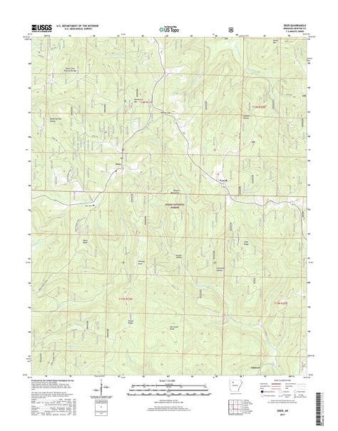 Mytopo Deer Arkansas Usgs Quad Topo Map