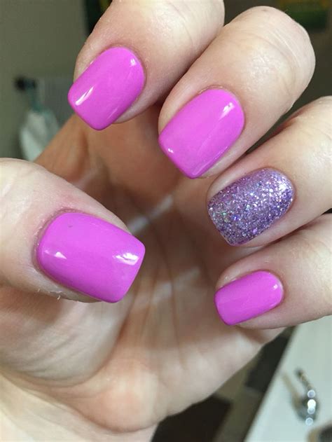 DND Lilac Season With DND Lush Lilac Star Glitter Accent Nail Nails